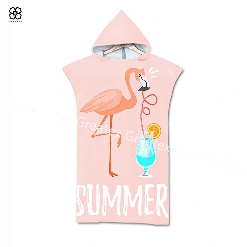 2020 Newest product quick-dry printing microfiber surf poncho with hood