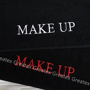 Premium high quality deluxe embroidery custom logo cotton salon towel