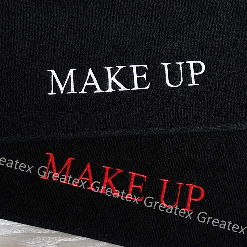 Premium high quality deluxe embroidery custom logo cotton salon towel