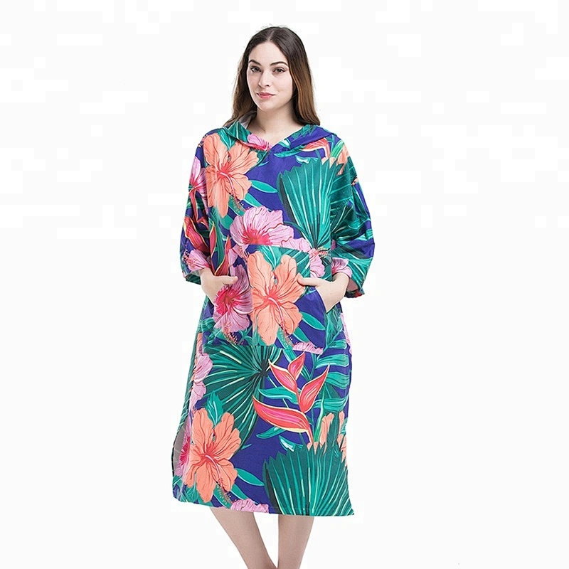 Wholesale Microfiber hooded poncho towels for adults
