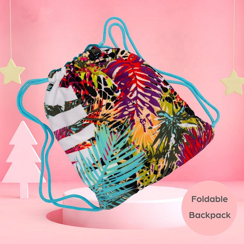 Hot sale Promotional Custom design digital printed Microfiber towel beach bag