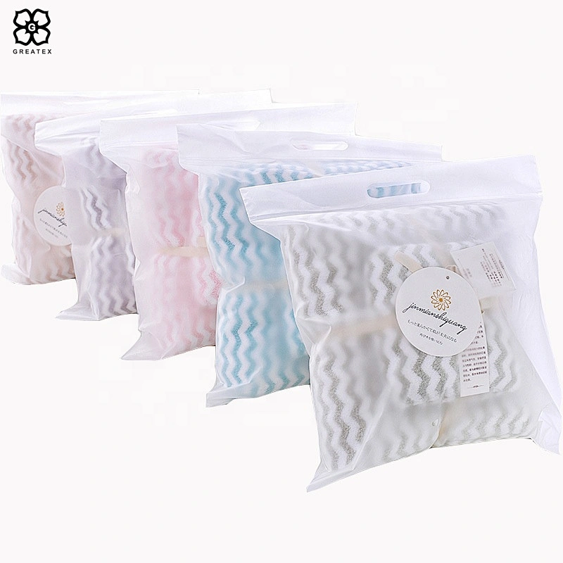Hot sell popular quick dry simple chevron bath towel hand towel set