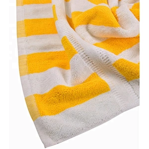 100%cotton yellow stripe pool children bath towel