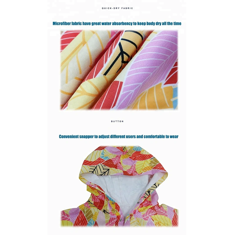 Hooded Beach surf Custom designed lady poncho