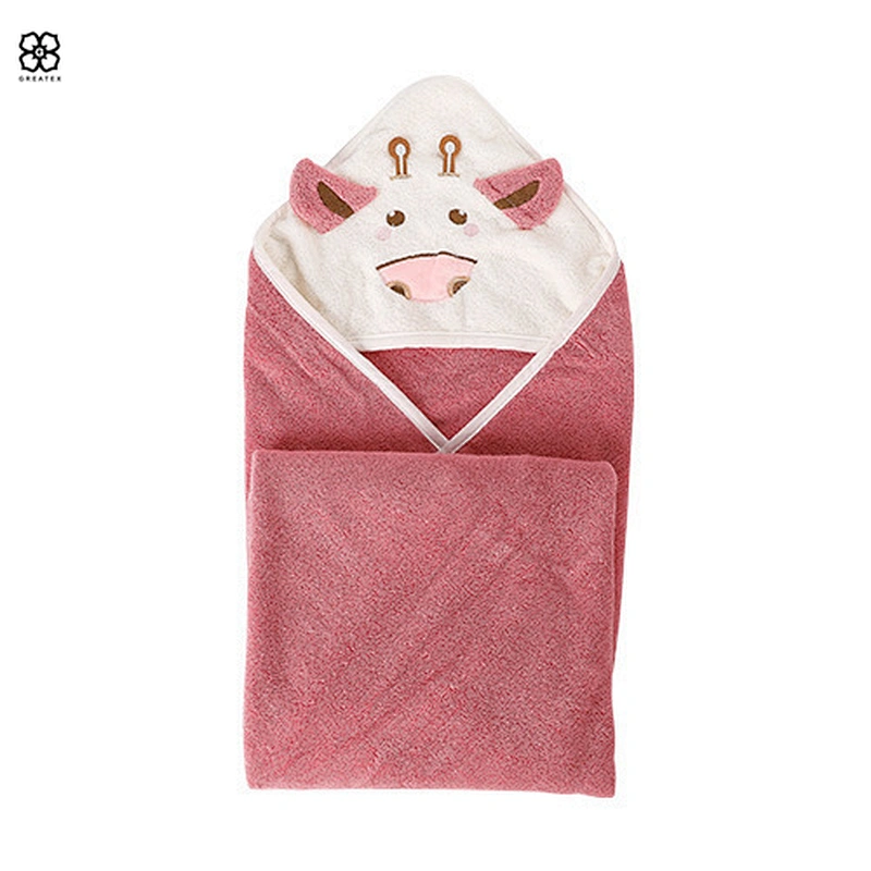 Factory best selling unique pattern children cotton bath towel with hood