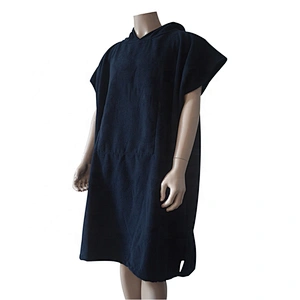 Wholesale Quick-Dry Black Adults Hooded Microfiber towel surf poncho