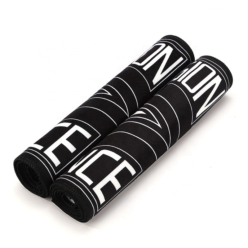 Black Logo Print Custom microfiber gym towel
