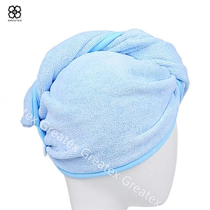 High quality super absorbency quick-dry microfiber turban hair towel
