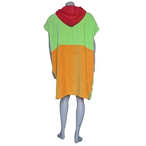 Promotional quick dry 100% Cotton Toweling Hooded Surf poncho towel