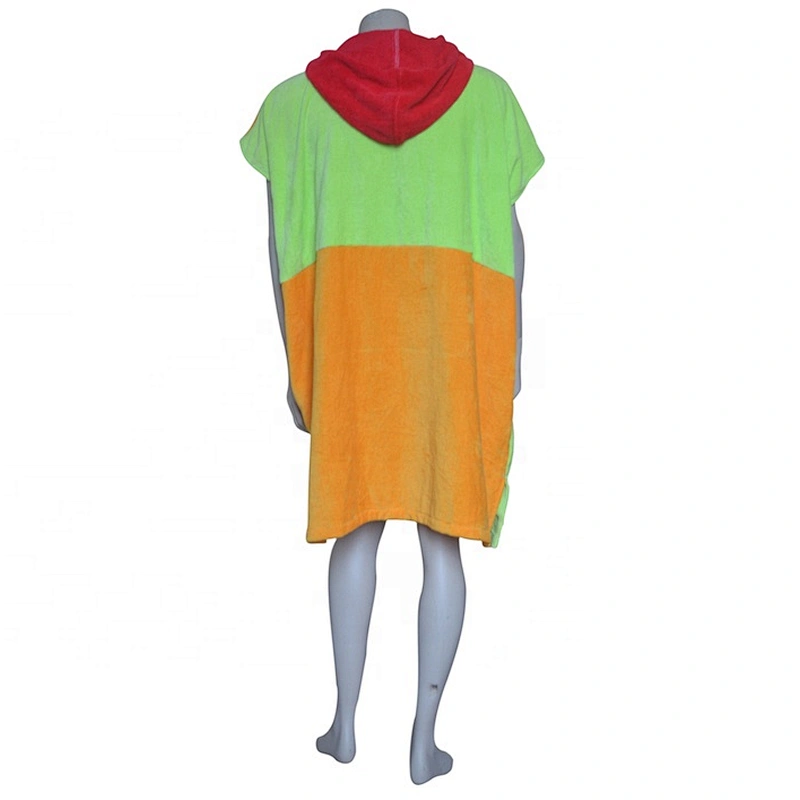 Promotional quick dry 100% Cotton Toweling Hooded Surf poncho towel