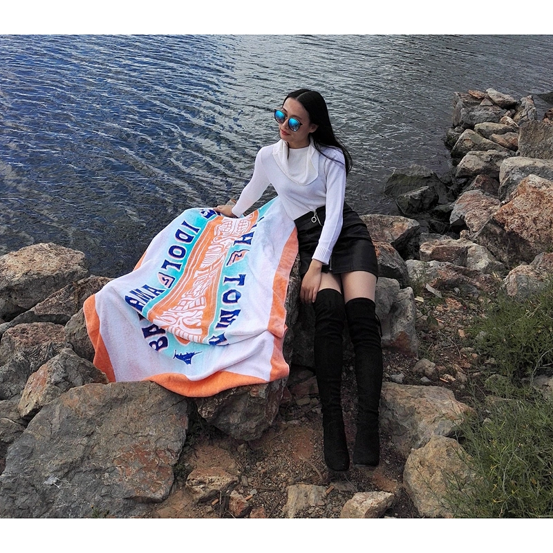Sexy Girl Custom Cotton towel beach