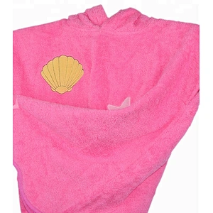 Cute Girls pinky Terry bamboo hooded towel