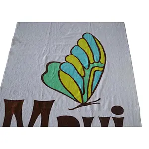 Luxury Print Custom promotional white beach towel