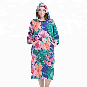 Wholesale Microfiber hooded poncho towels for adults