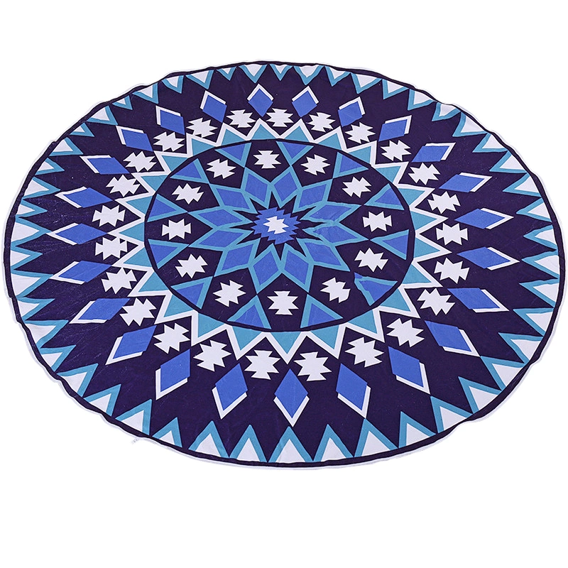 Amazon hot sale printing sand-proof quick-dry portable beach round towels