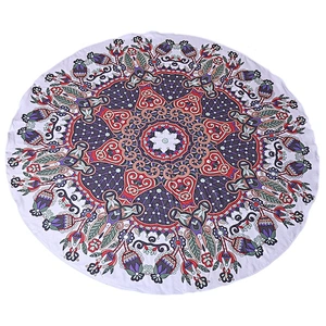 Hot sell soft plush giant round beach towel for kids or adults