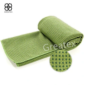 Whosale custom logo printing slogan yoga non slip quick-dry mat towel