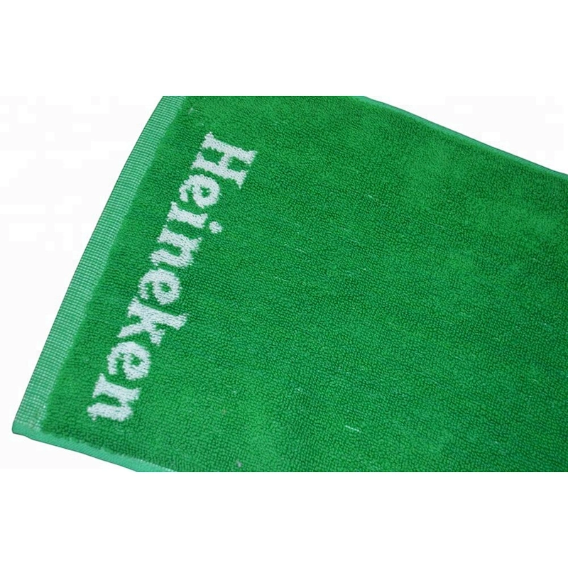 Beer promotion logo Jacquard terry bar towel cotton