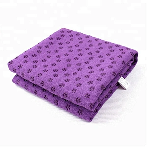 Whosale custom logo printing slogan yoga non slip quick-dry mat towel