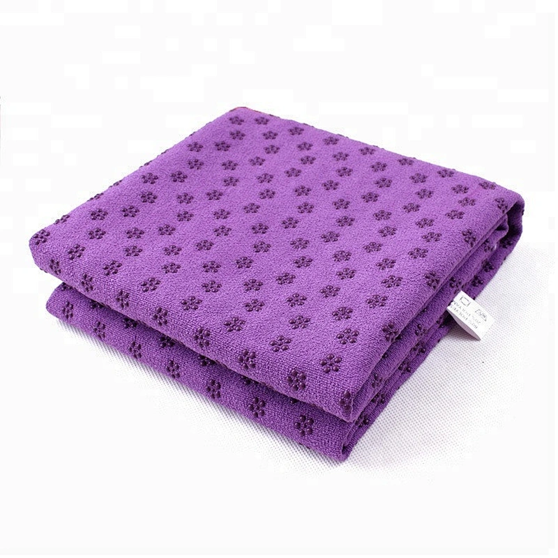 Whosale custom logo printing slogan yoga non slip quick-dry mat towel