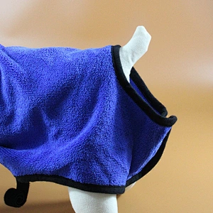 Dog Supply Blue microfiber Pet costume