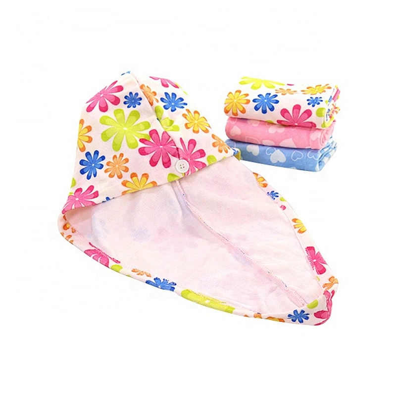 Custom design microfiber towels printed hair wrap with wholesale price