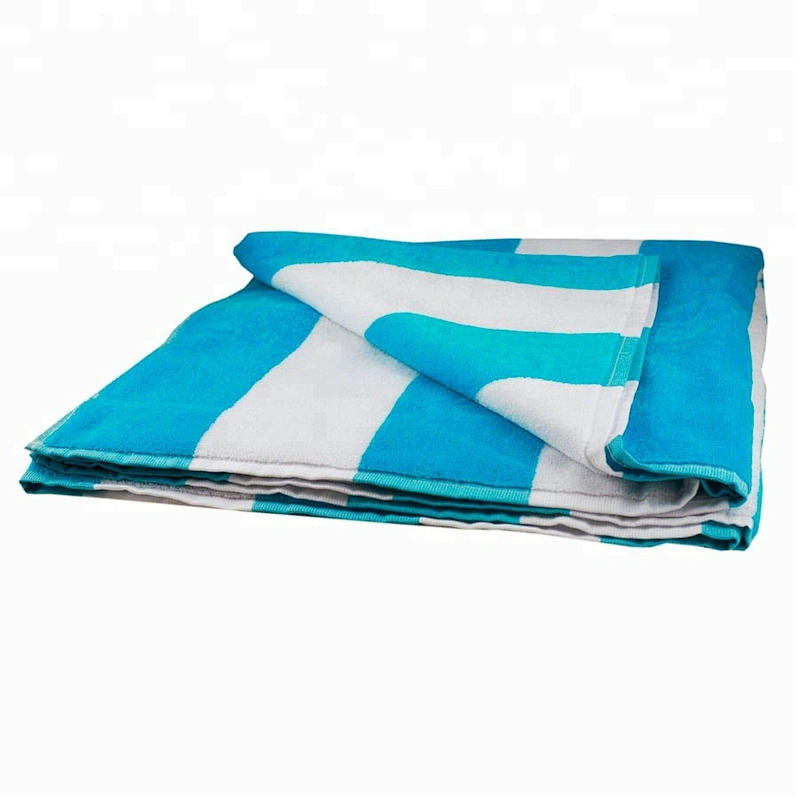 Bright colored Velvet Cotton Cabana Stripe beach towel