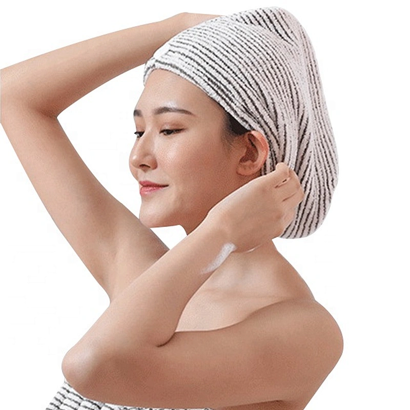 Lightweight printed microfiber hair towel wrap with personalized design
