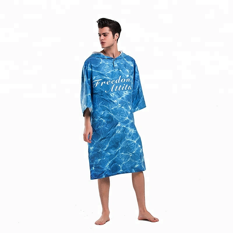 Digital print Swimming microfiber towel surf poncho