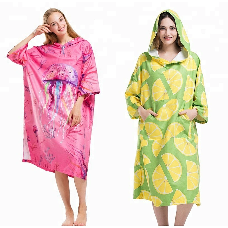 Colorful designed Girls Beach Changing Robe