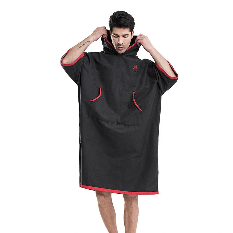 Adults Men Women Changing Towel Poncho Wetsuit Changing Robe Quick Dry Surf Poncho Robe with Hood