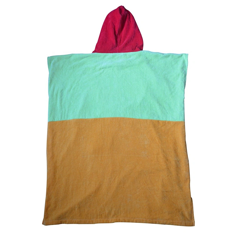 Promotional quick dry 100% Cotton Toweling Hooded Surf poncho towel