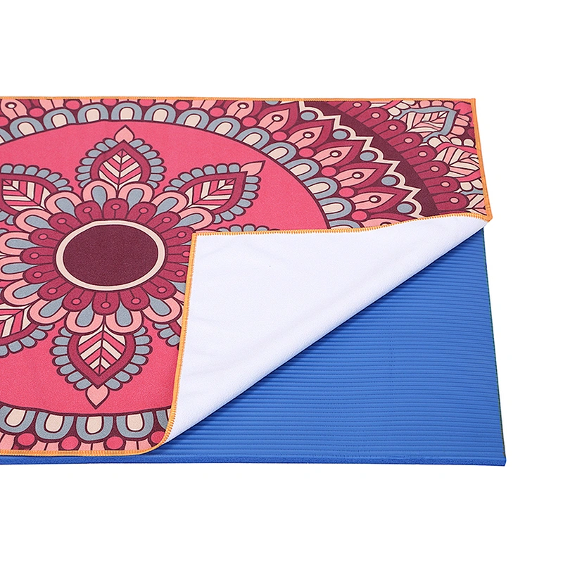 High quality microfiber 100% cotton printing Yoga mat cover towel