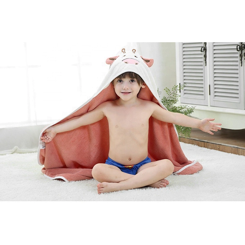 Hot selling personalized children safe and soft cotton shower towel with hood