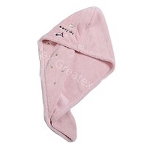 Popular high quality embroidery quick-dry turban hair towel custom