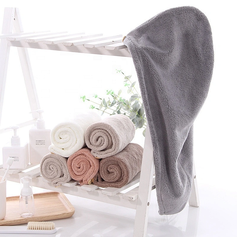 Fast delivery super absorbent hair drying towel with soft and lightweight for promotion gifts