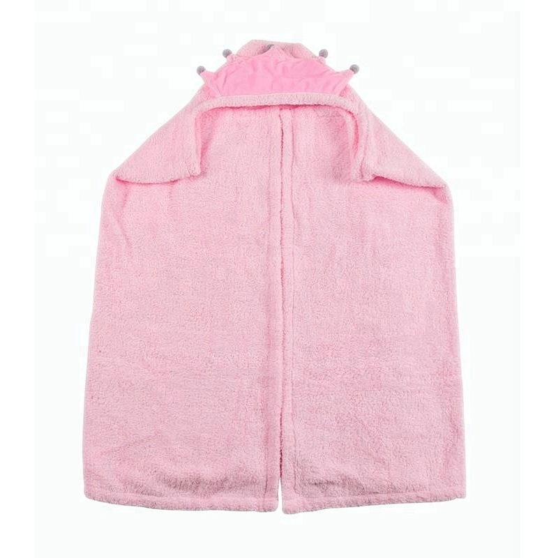Best sell personalised pinky luxury cotton hooded towel baby