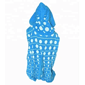 Full color printed kids hooded poncho towel 100% cotton teryy towels