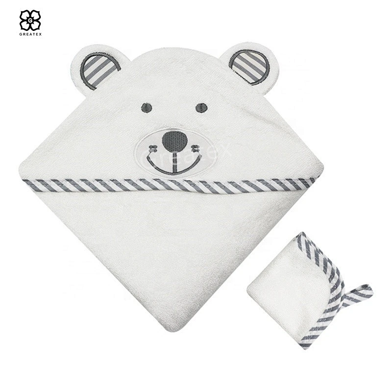 2020 hot sale 100% terry cotton quick-dry kids baby hooded towels