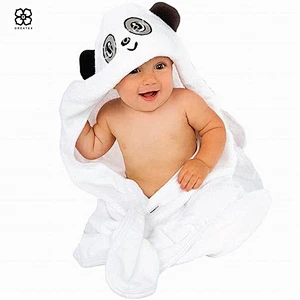 Super soft absorbency terry cotton children baby bath towels with hood
