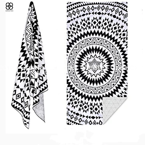 High quality quick-dry sand-free rectangular beach towel microfiber