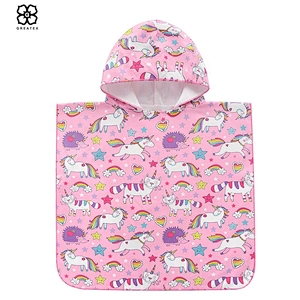 Promotional microfiber surfing poncho for kids in beach