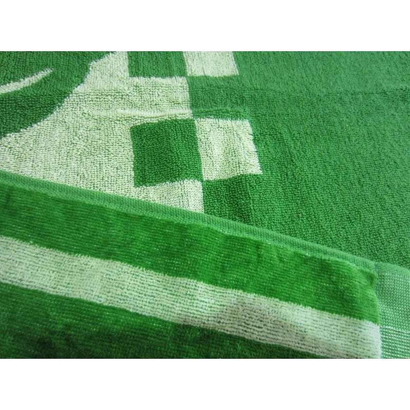 Wholesale Summer 100% cotton green  beach towel with cheap price for sale