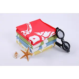 70x140cm chamois microfiber printed beach towel