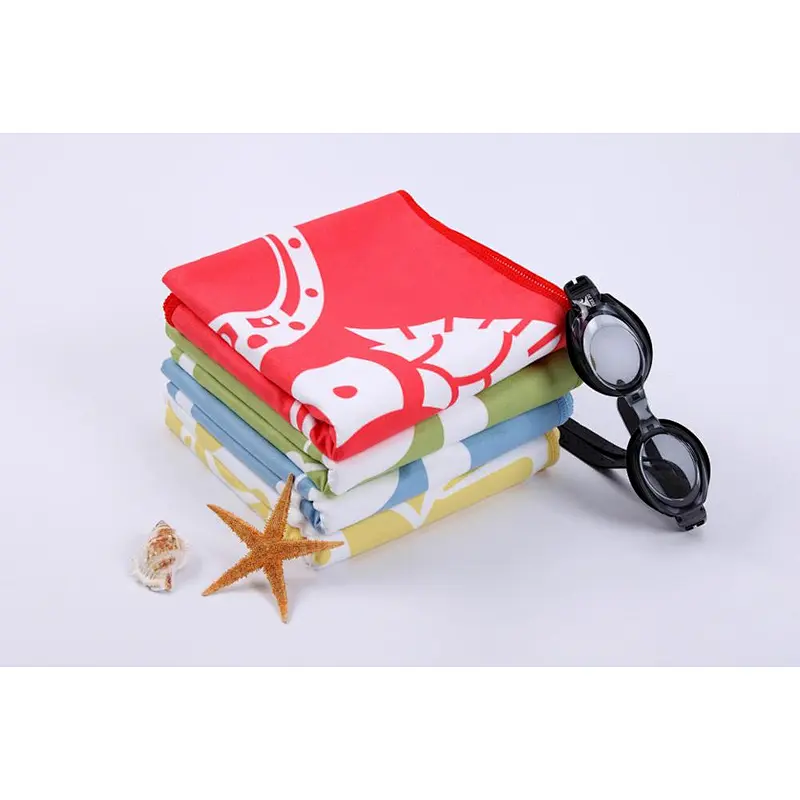 70x140cm chamois microfiber printed beach towel