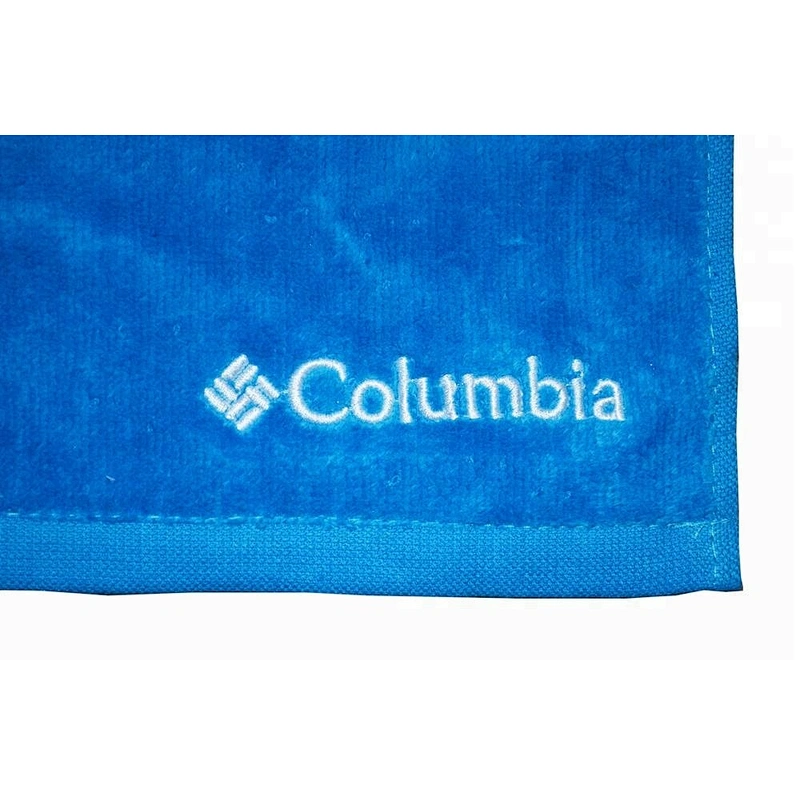 Plain Solid color logo embroidery custom microfiber towel sport gym with logo