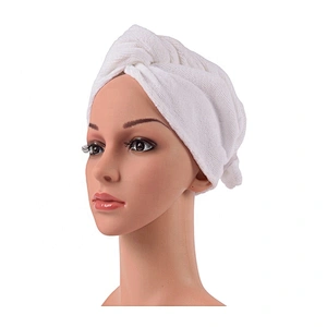 Home Drying Cotton Towel white hair wrap for USA market