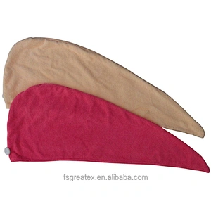 Hot red Terry Microfiber hair turban towel
