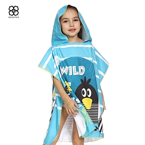 Hot children cute cartoon hooded cloak beach robe