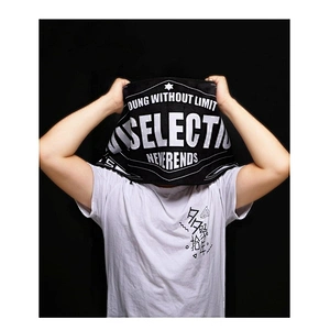 Black Logo Print Custom microfiber gym towel